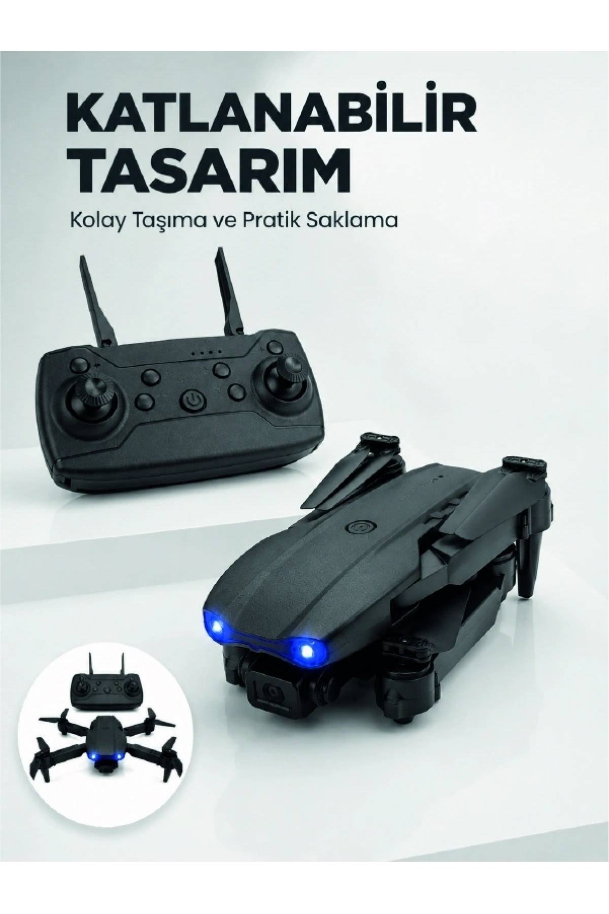 Katlanabilir Kamera Drone 4K HD Görüntü, Hover Özelliği ve Uzaktan Kumanda