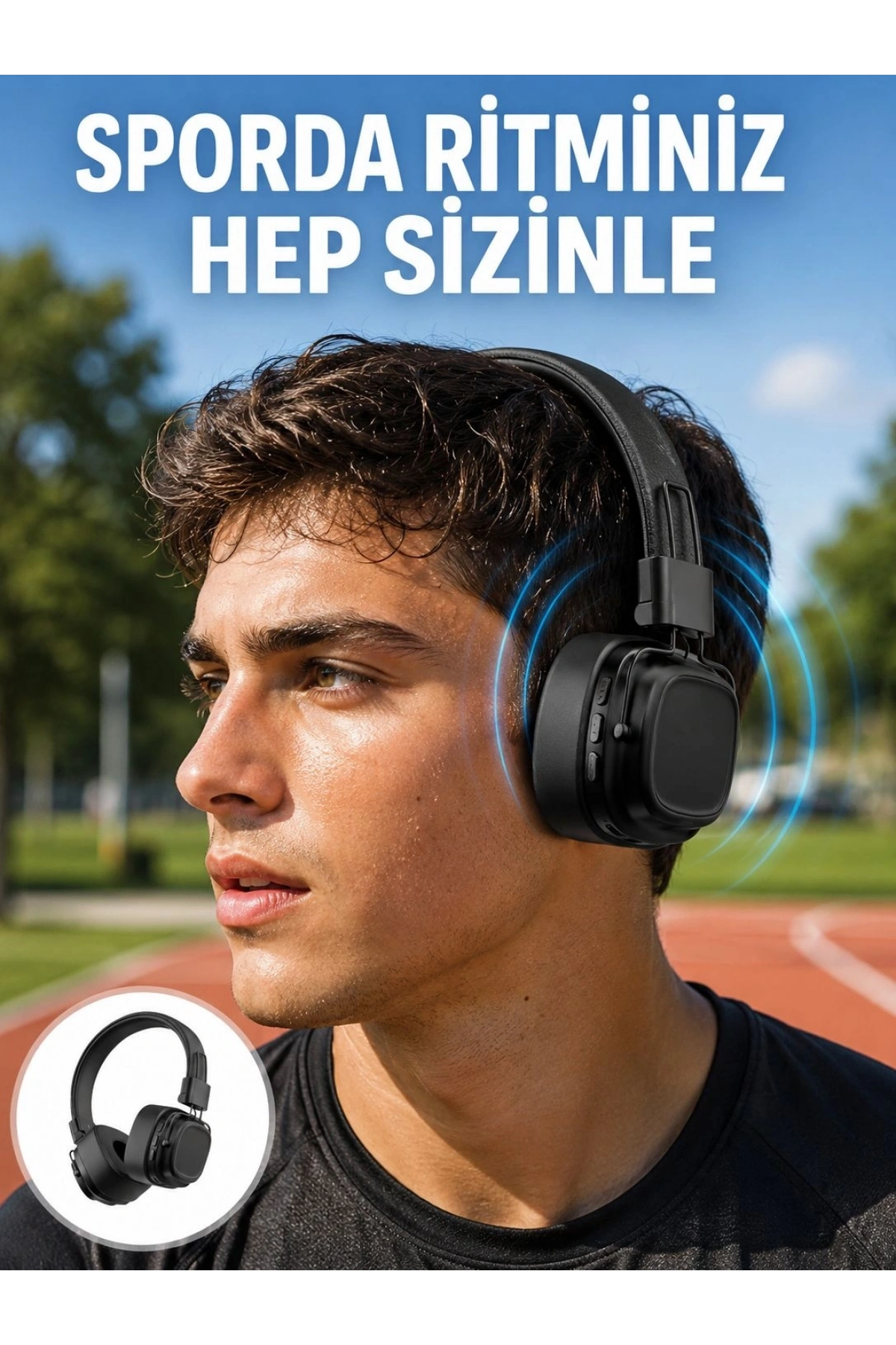 Katlanabilir Tasarımlı Taşınabilir Kablosuz Müzik Kulaklığı Yeni Nesil