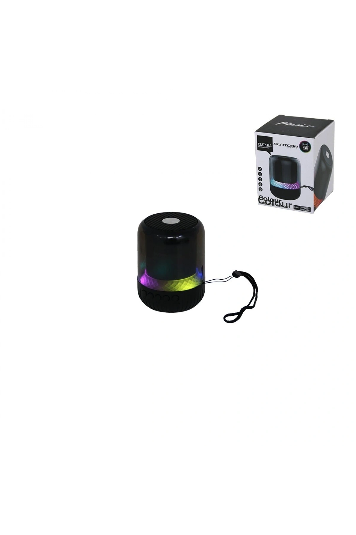 KAVANOZ MODELİ - MİKA GÖVDE BLUETOOTH WİRELESS MİNİ HOPARLÖR SPEAKER USB ŞARJLI - IŞIKLI 5W PL-4445 (5047)