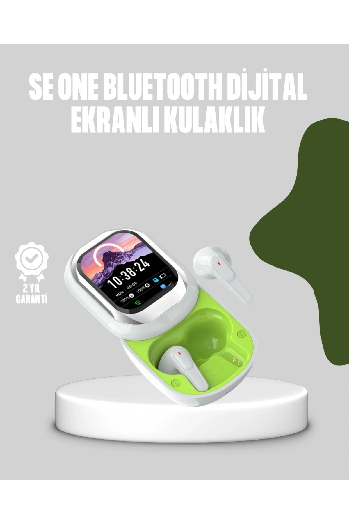 Kayar Kapak Tasarımlı Dokunmatik Ekranlı Kablosuz Bluetooth Kulaklık