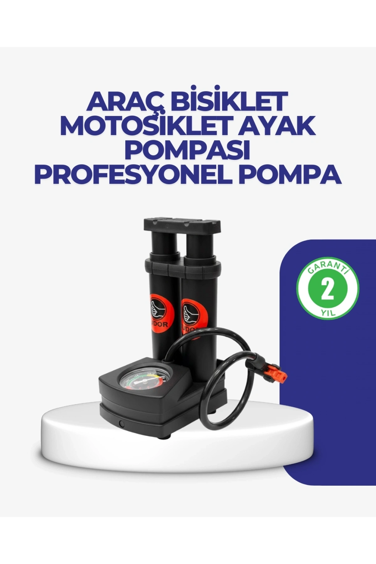 Kaymaz Pedallı Ayaklı Hava Pompası Tüm Supap Uyumlu