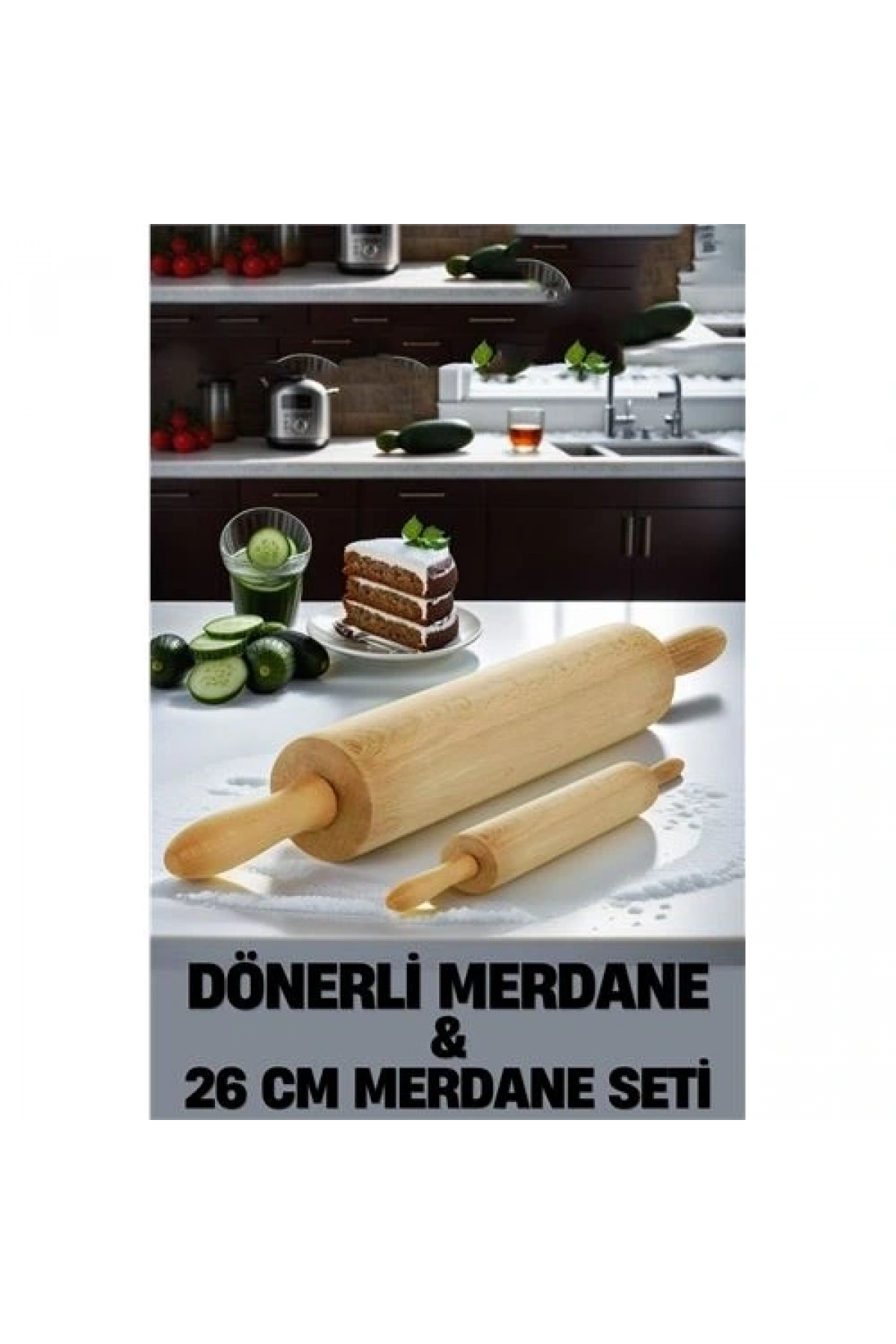 Kendinden Dönerli Merdane 2 li SET Fabelle Design