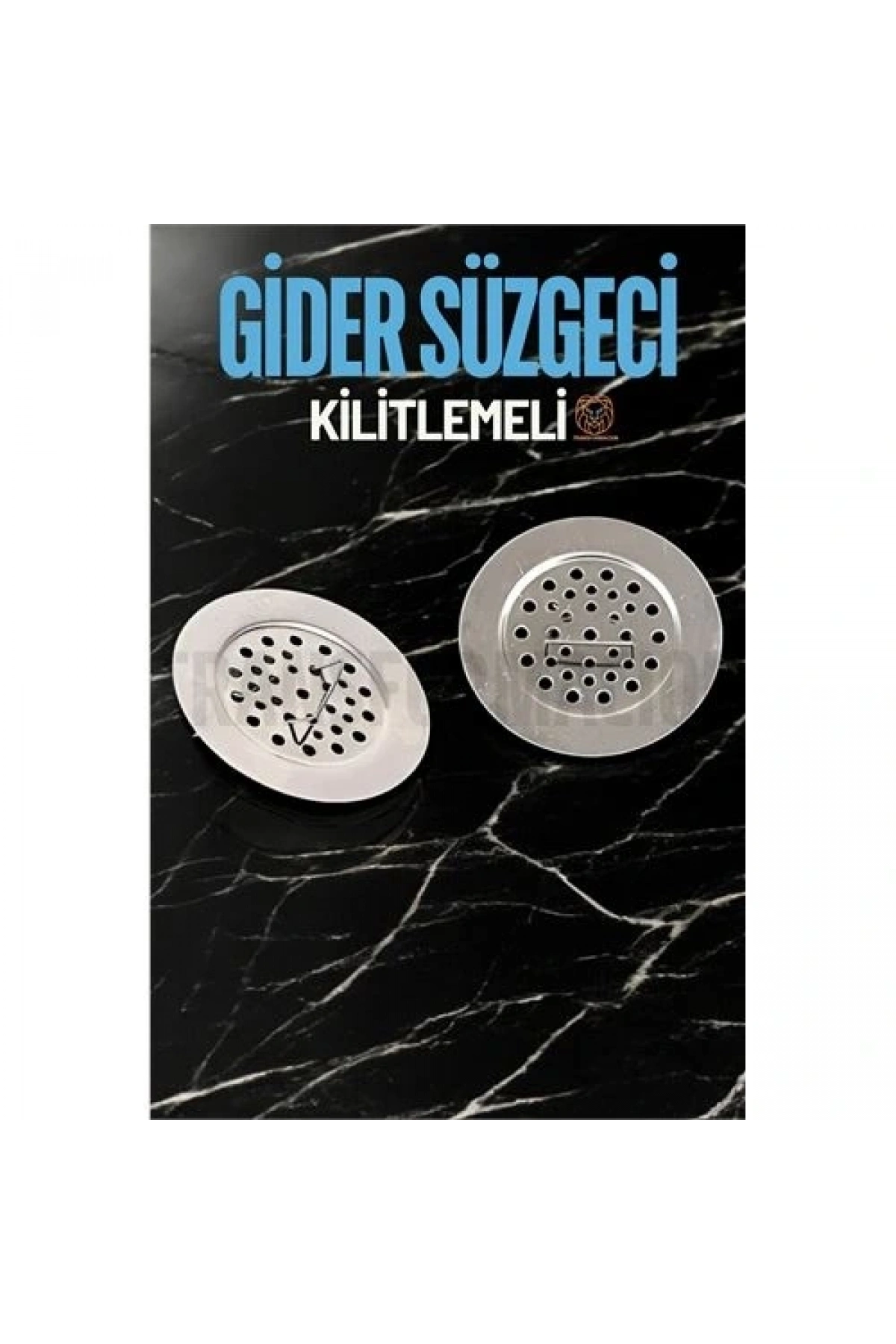 Kilitlenebilir Metal Lavabo Evye Süzgeci 2 ADET