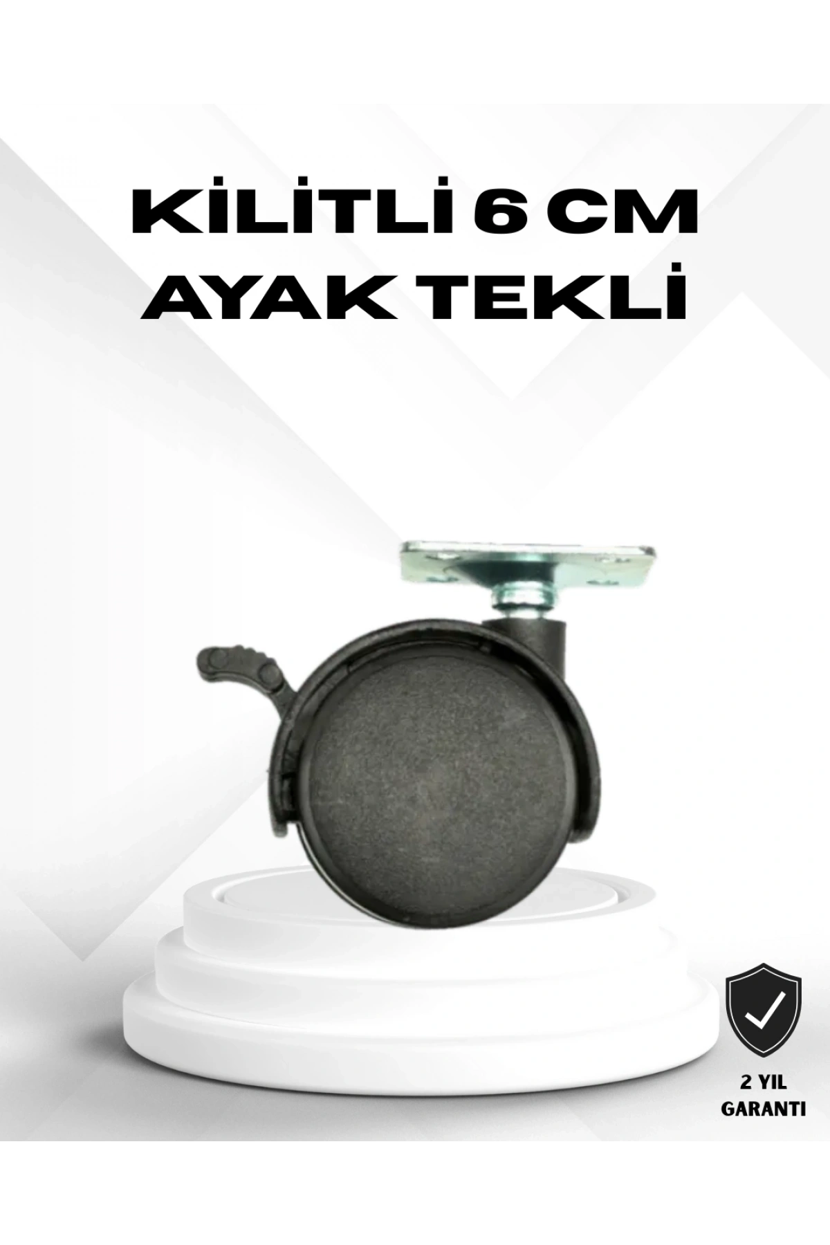 Kilitli 6 cm Masa Ayağı Tekli Döner Tekerlek