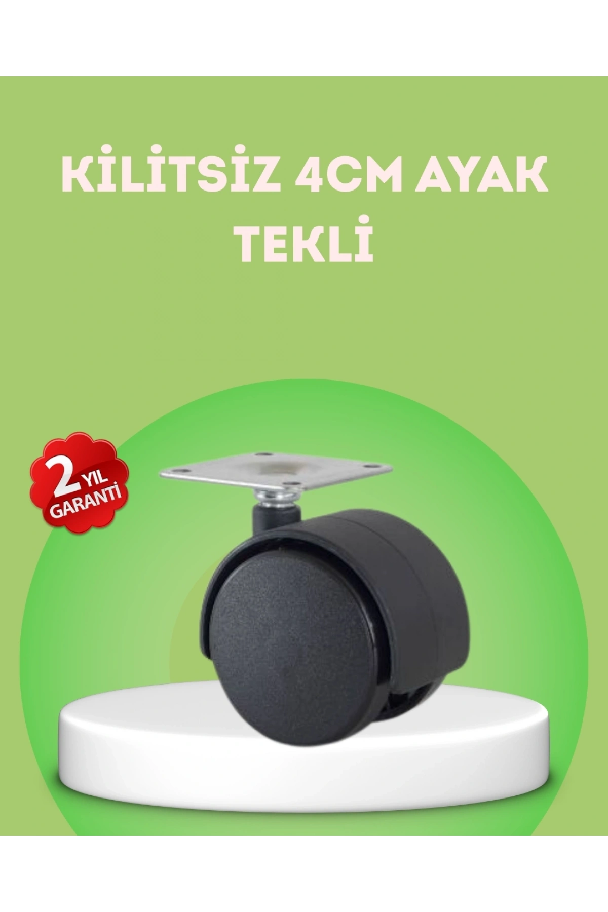 Kilitsiz 4 cm Mobilya Ayağı Tek Adet Pratik ve Dayanıklı