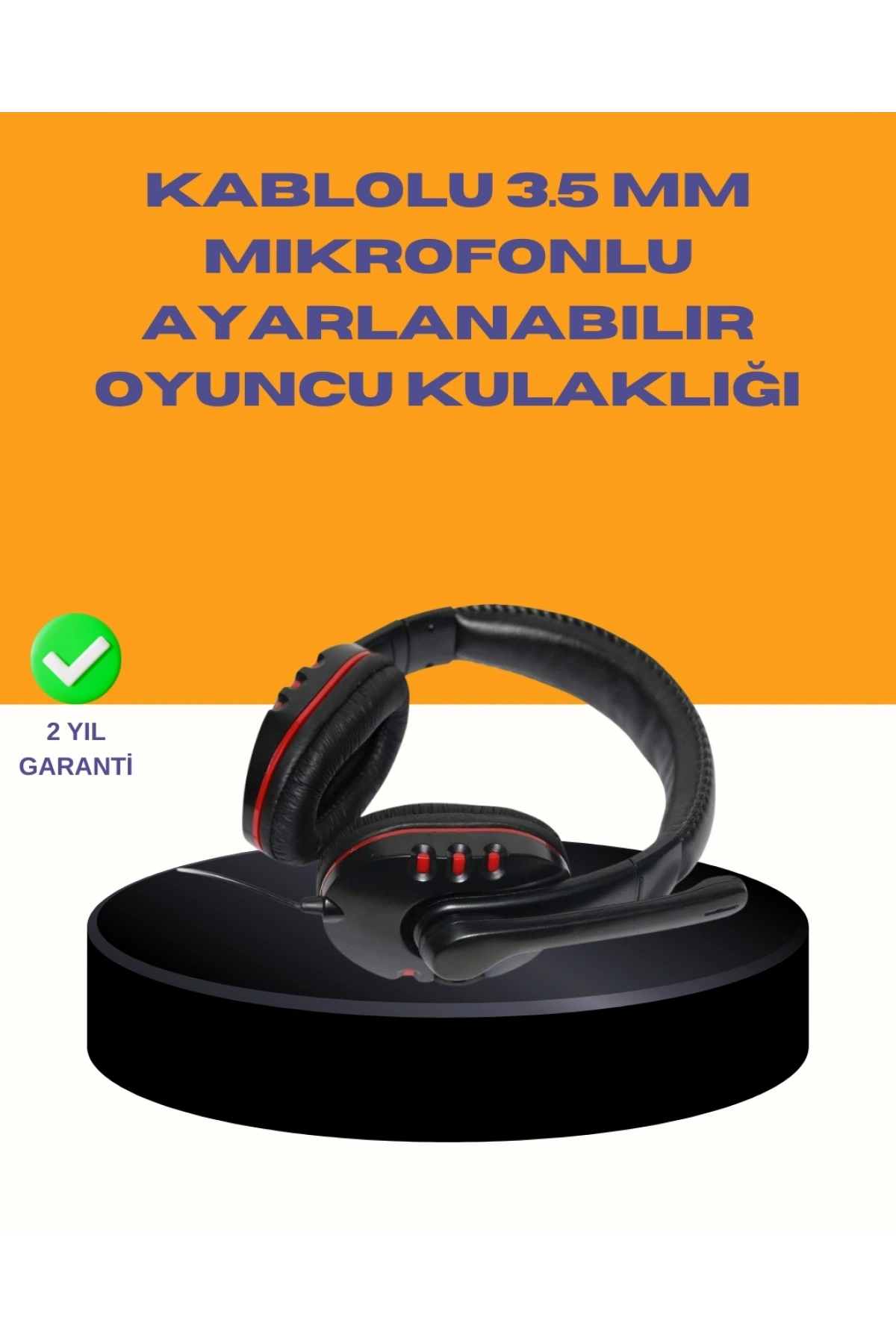 Kırmızı Oyuncu Kulaklığı Bilgisayar Uyumlu Stereo Yüksek Ses Kaliteli