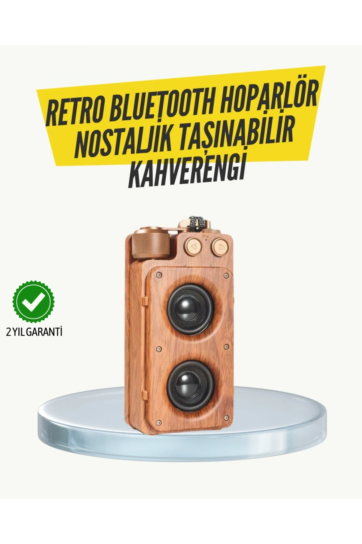 Klasik Görünümlü Bluetooth Hoparlör 360 Derece Stereo ve FM Radyo