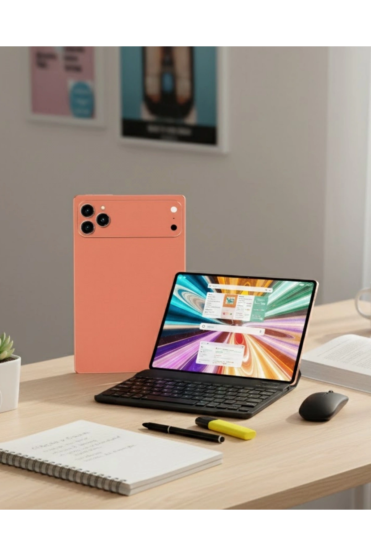 Klavyeli Android Tablet Geniş Hafıza Seçenekleri ve IPS Ekran