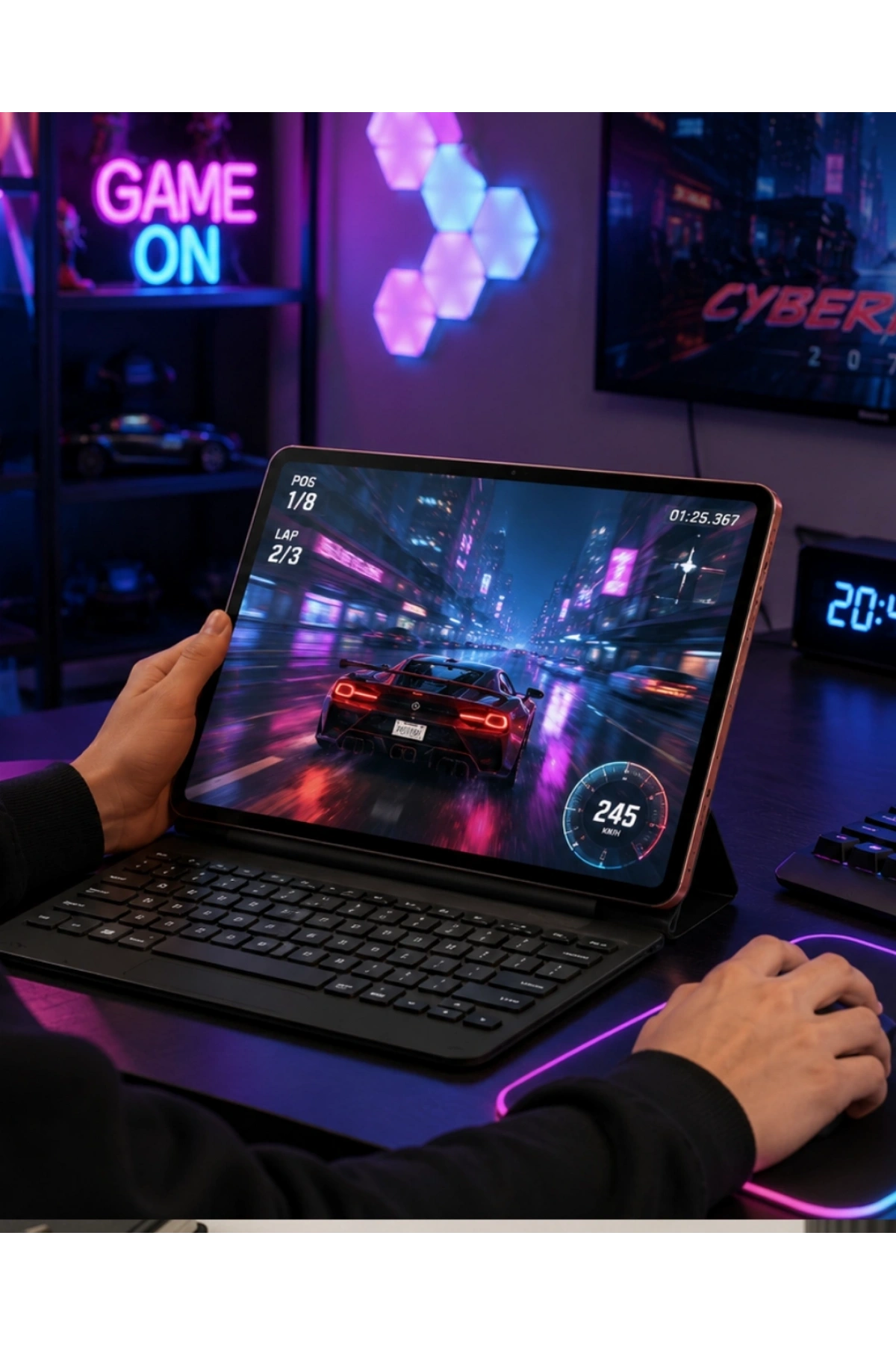 Klavyeli Tablet Bilgisayar Seti Dokunmatik Kalem ve Kılıf Destekli