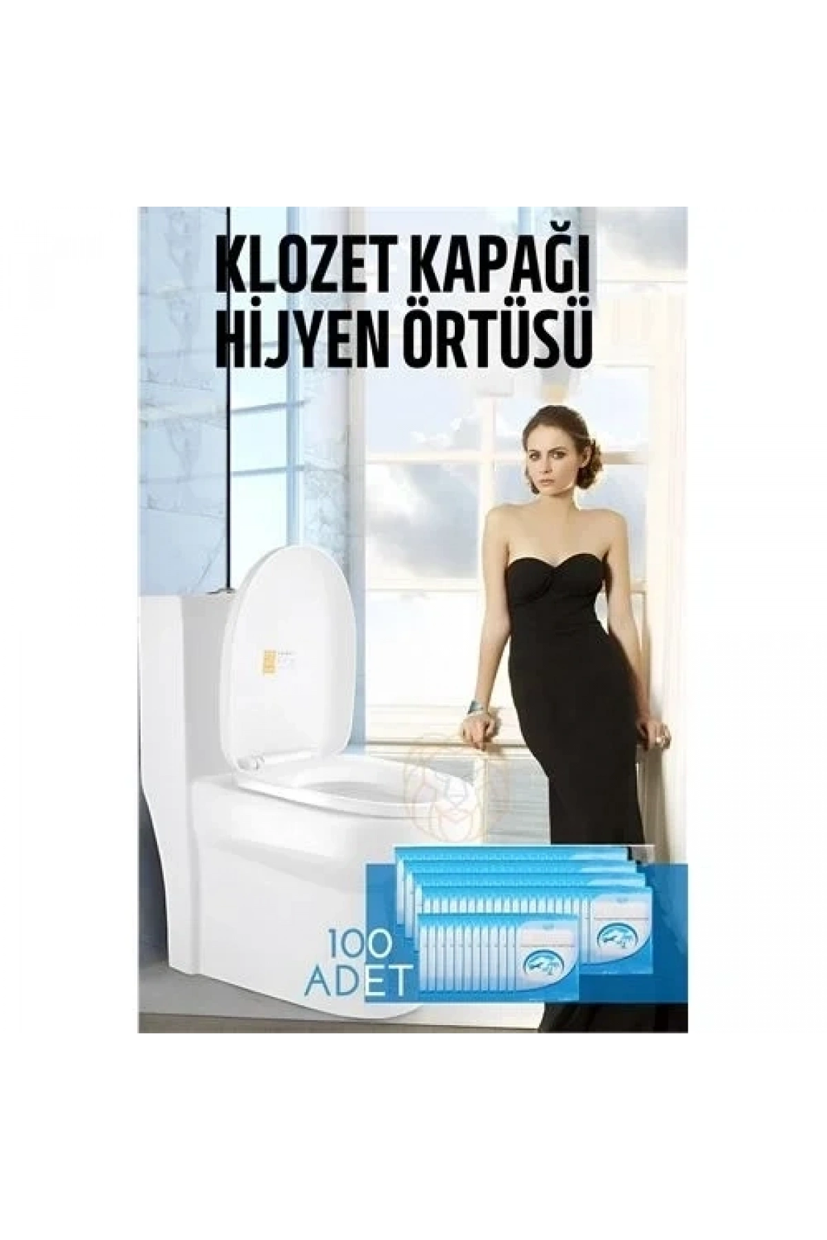 Klozet Kapağı Kılıfı Hijyenik Tek Kullanımlık 100 Adet