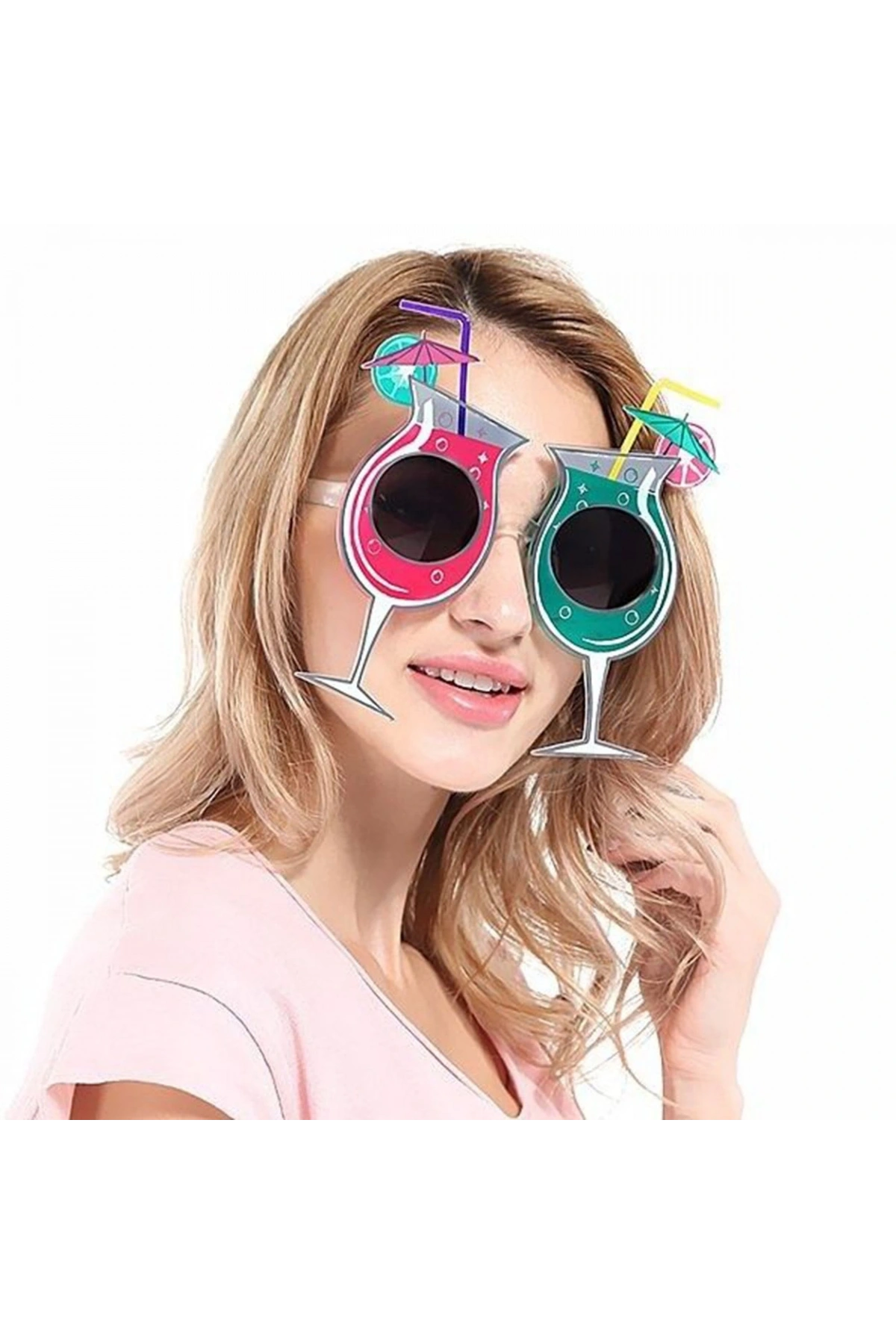 Kokteyl Temalı Hawaii Yaz Partisi Gözlüğü 15x16 cm (5047)