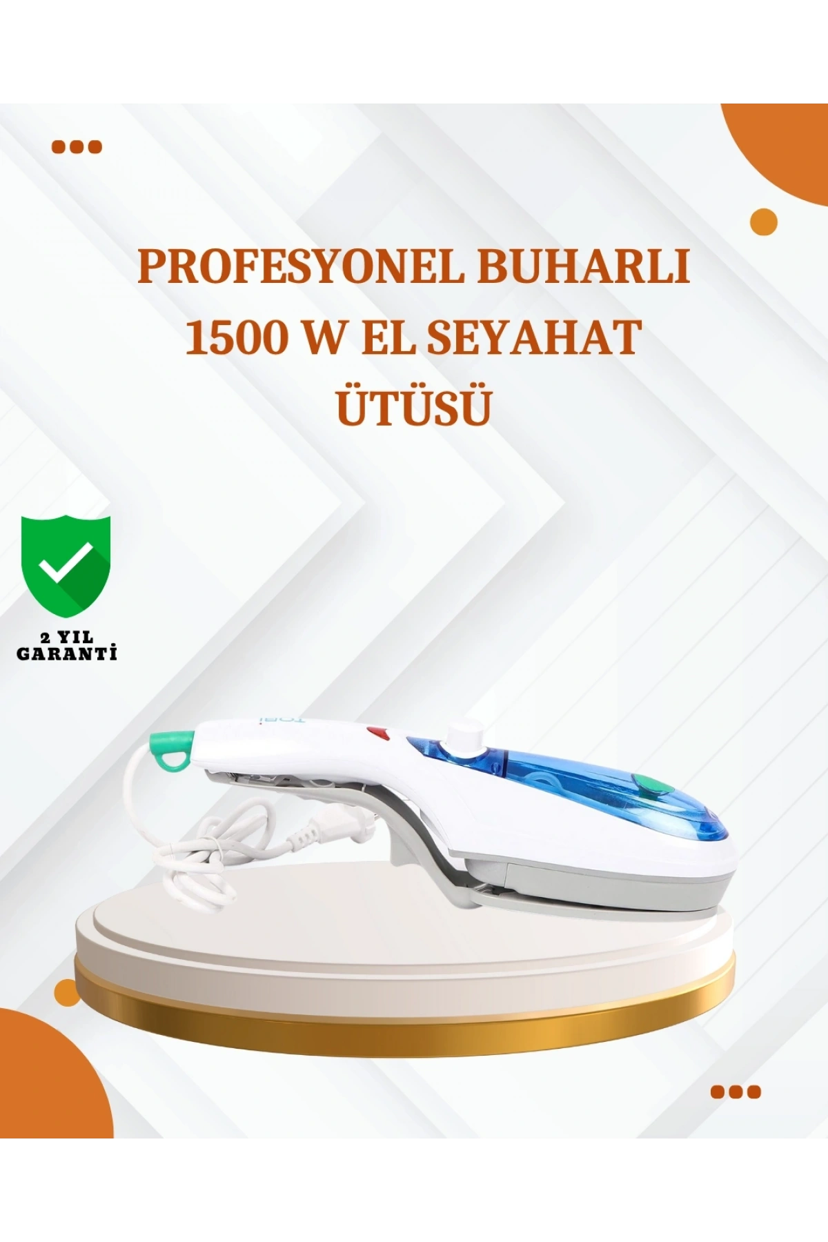 Kompakt Buharlı Ütü 1500W | Tüm Yüzeyler İçin Pratik ve Etkili