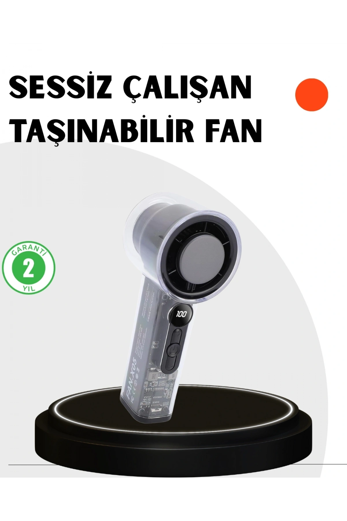 Kompakt Dijital Ekranlı Fan | 100 Seviye Hız + Sessiz Çalışma