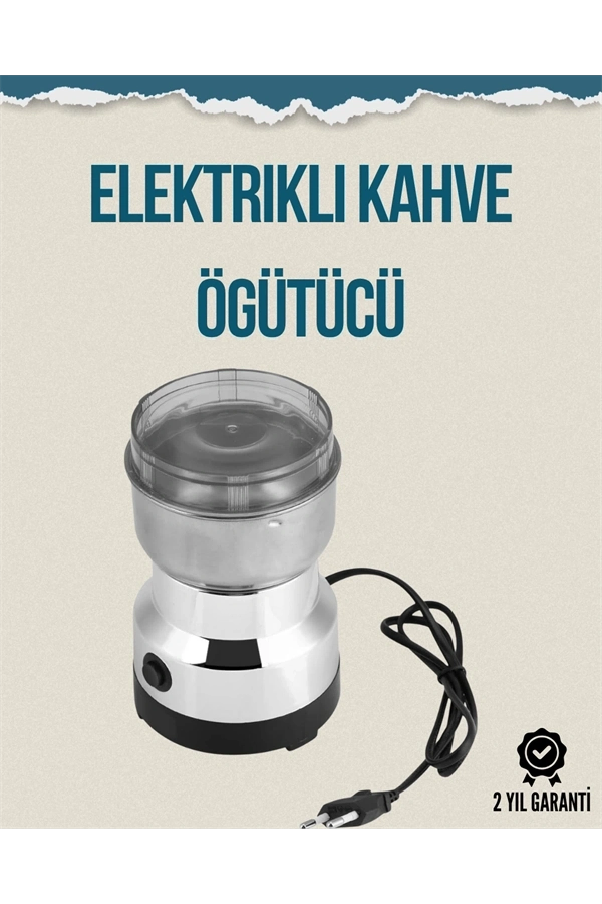 Kompakt Elektrikli Kahve ve Baharat Öğütücü | 14500 Devir, Şeffaf Kapaklı, Hediye İçin İdeal