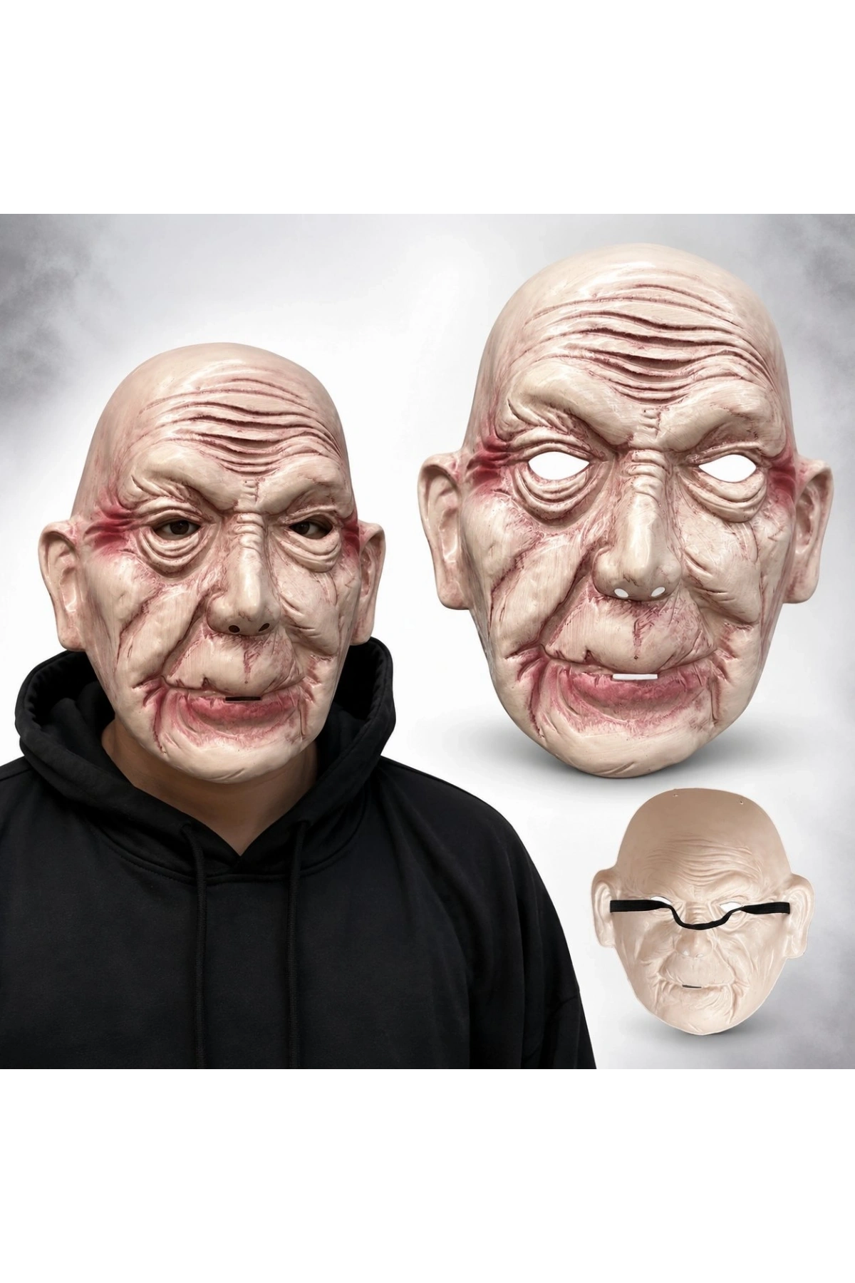 Korkunç Yaşlı Adam Gerçekçi İhtiyar Maske (5047)