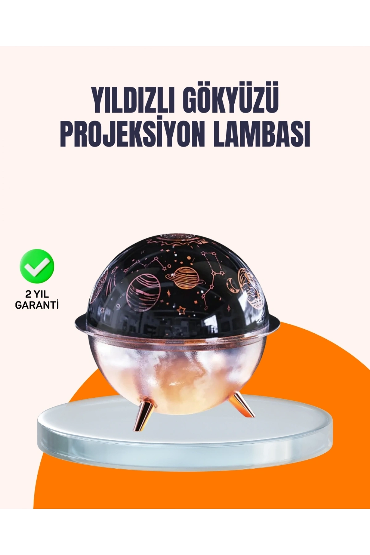 Kozmik Işık Efektli Projeksiyonlu Nemlendirici Gece Işığı