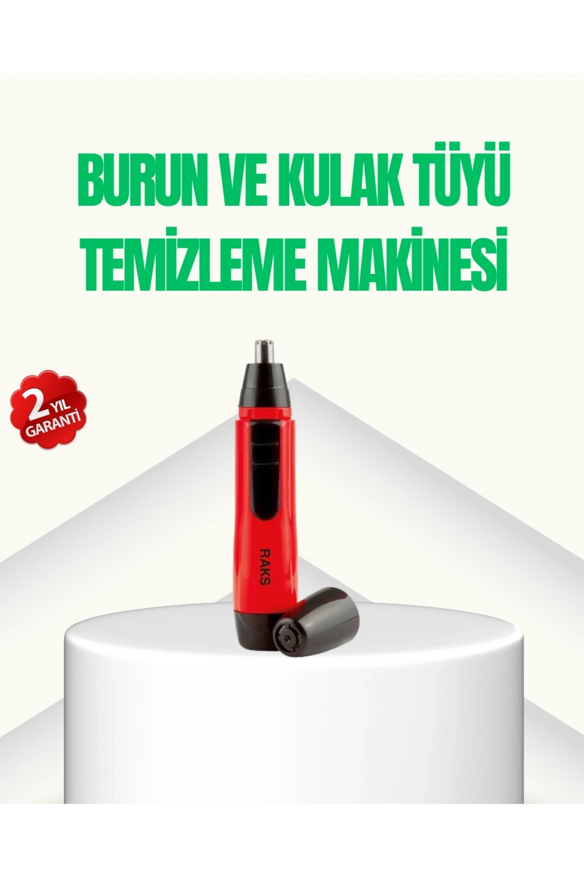 Kulak Burun Tüy Temizleme Makinası Pilli Kırmızı Ergonomik