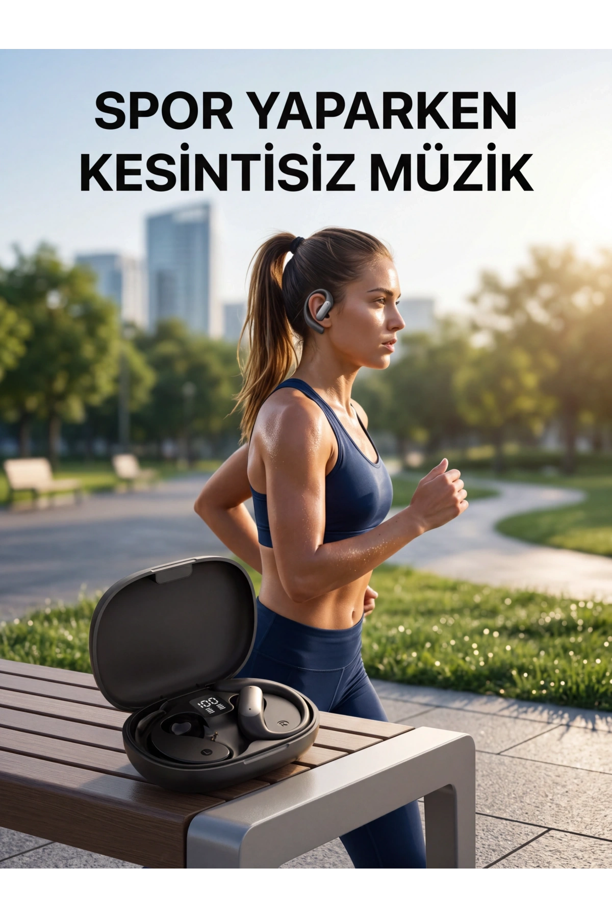 Kulak Kancalı  Kablosuz Kulaklık Uzun Pil Ömürlü Şarj Kutulu
