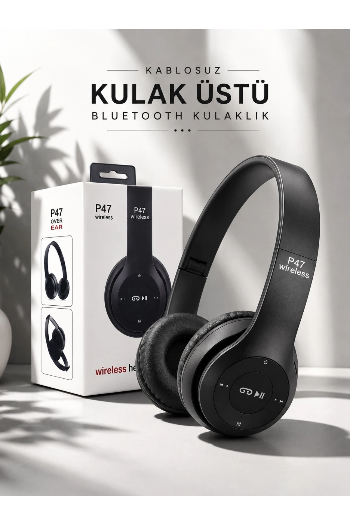 Kulak Üstü TF Kart ve AUX Destekli Ergonomik Bluetooth Kulaklık