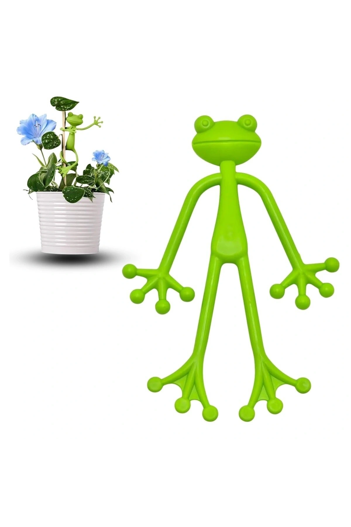 Kurbağa Şeklinde Bitki Sabitleyici – Bahçe ve İç Mekan Bitkileri İçin Dal ve Gövde Destek Aparatı, Çok Amaçlı Bitki Tutucu Klips (5047)