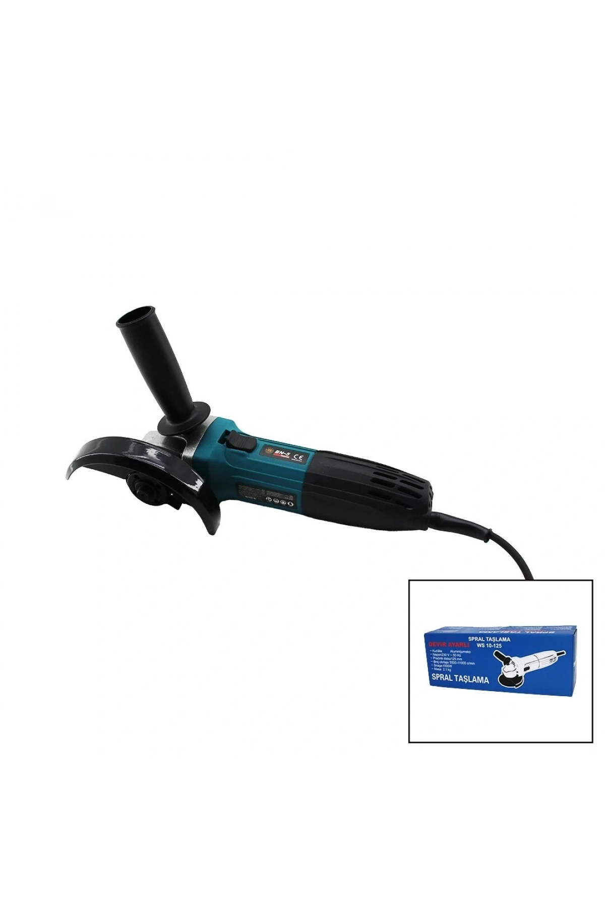 KUTULU   DEVİR AYARLI   1000W  SPRAL TAŞLAMA  125MM - 5500/11000/minute WS-10-125 (5047)