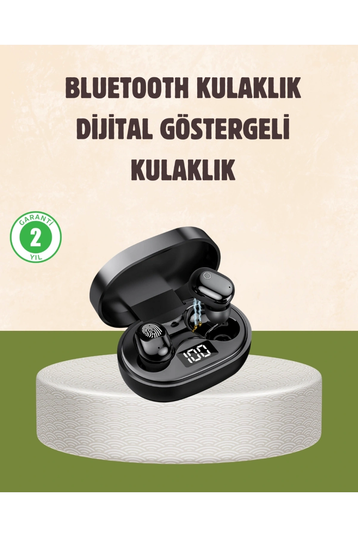 LED Ekranlı Şarjlı Kablosuz Kulak İçi Kulaklık