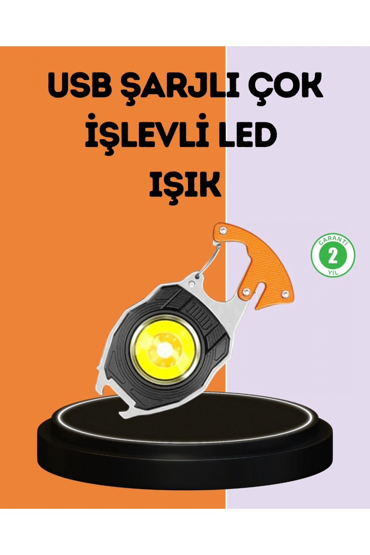 LED Işıklı Acil Durum Düdüklü Anahtarlık Fener