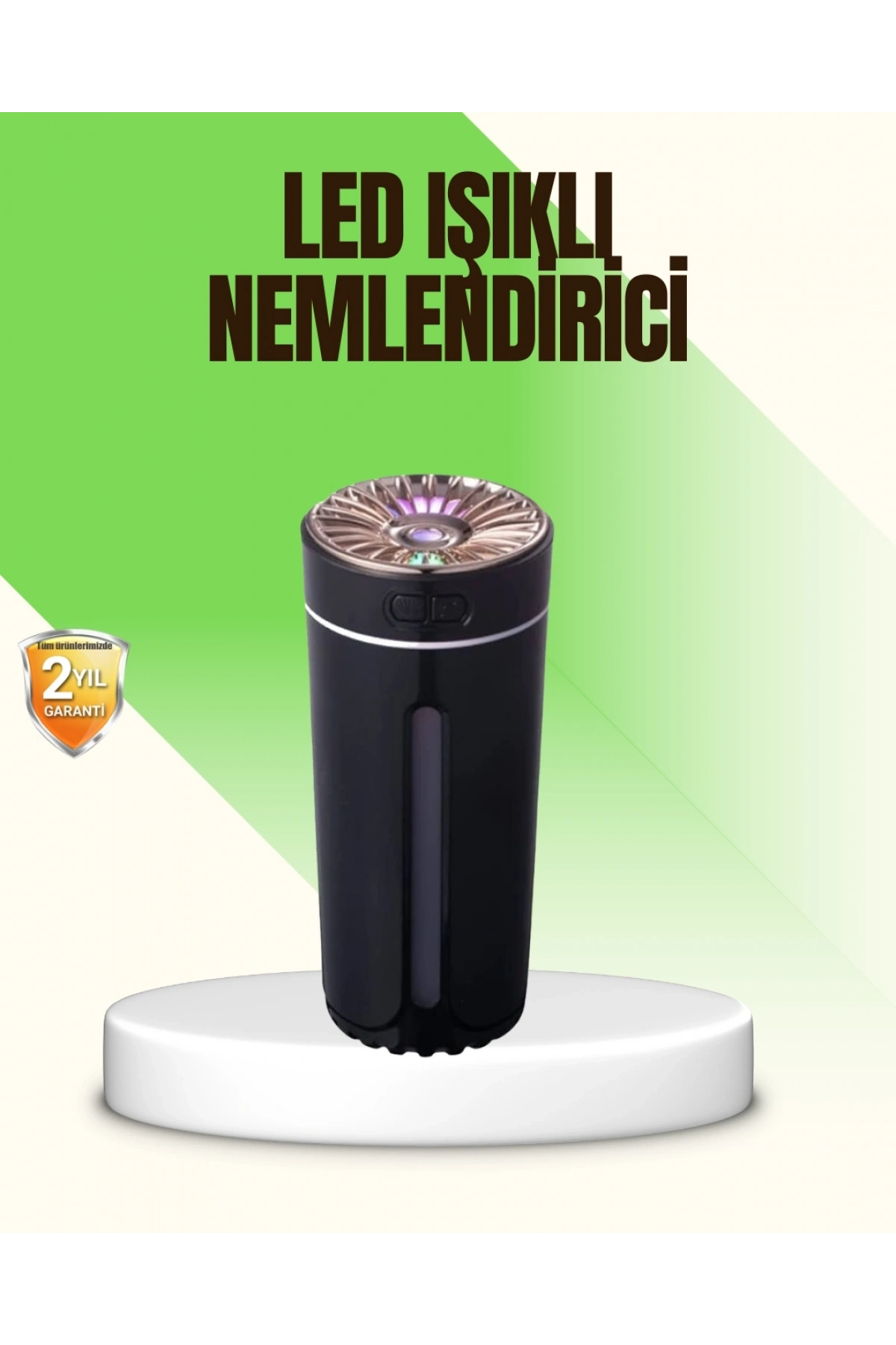 LED Işıklı Aromaterapi Hava Nemlendirici Ultrasonik Sessiz Nem Ayarı
