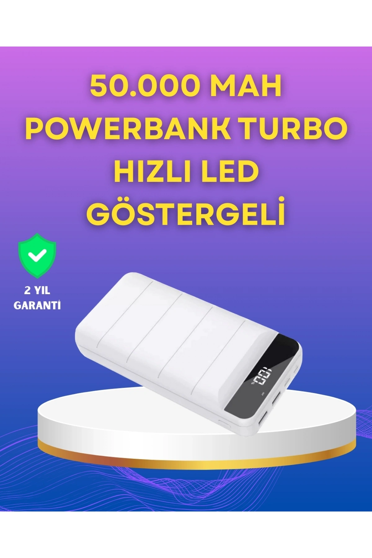 Lightning ve Type-C Girişli 50000mAh Powerbank