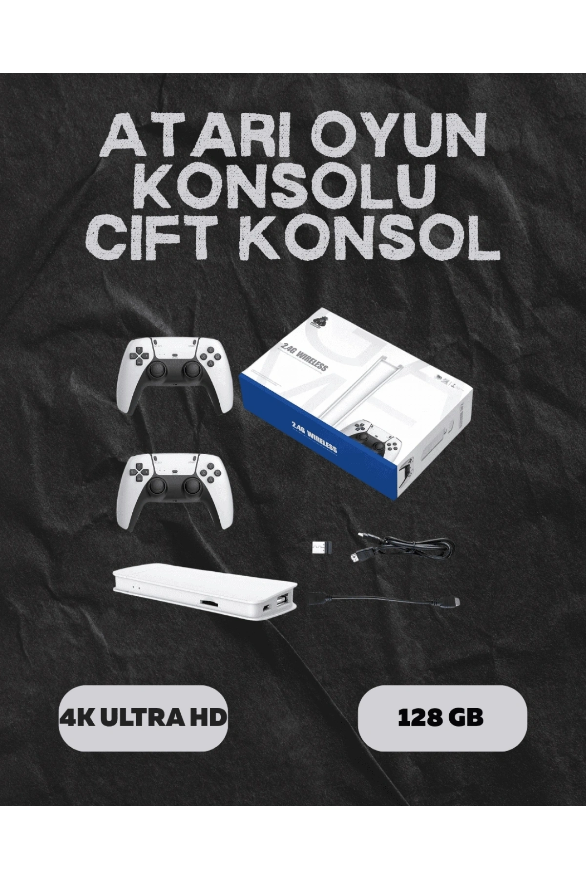 M15 Retro Konsol – 20.000 Oyunlu, Çift Gamepadli, 4K HDMI