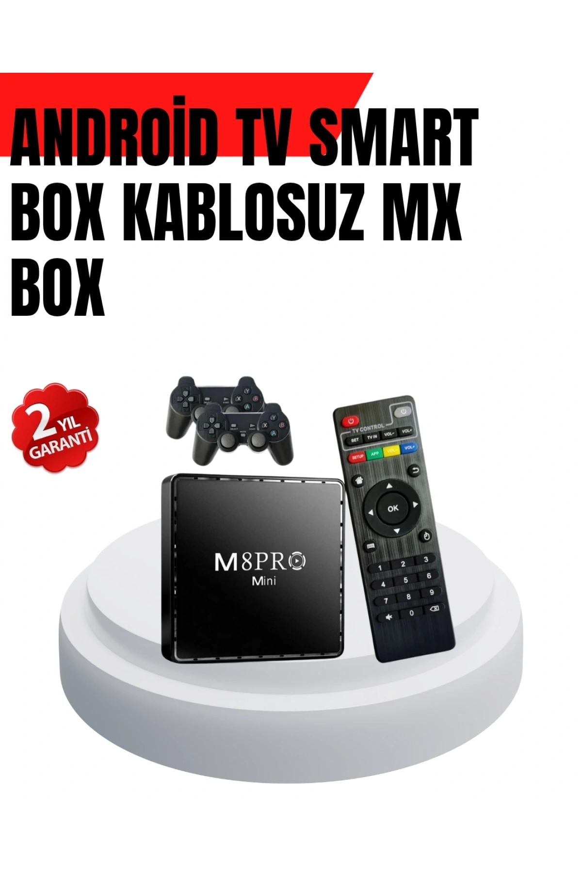 M8Pro 2GB RAM + 64GB Retro Oyunlu TV Box