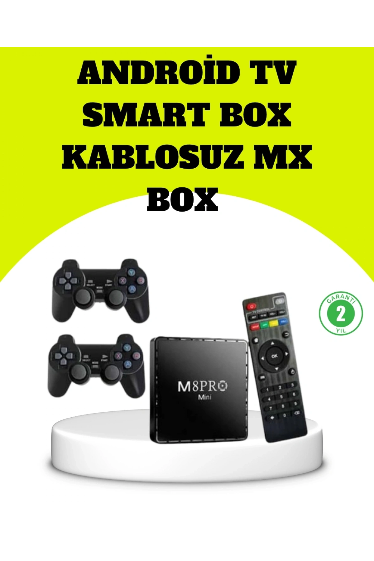 M8Pro Android TV Box ve Retro Oyun Konsolu 64GB