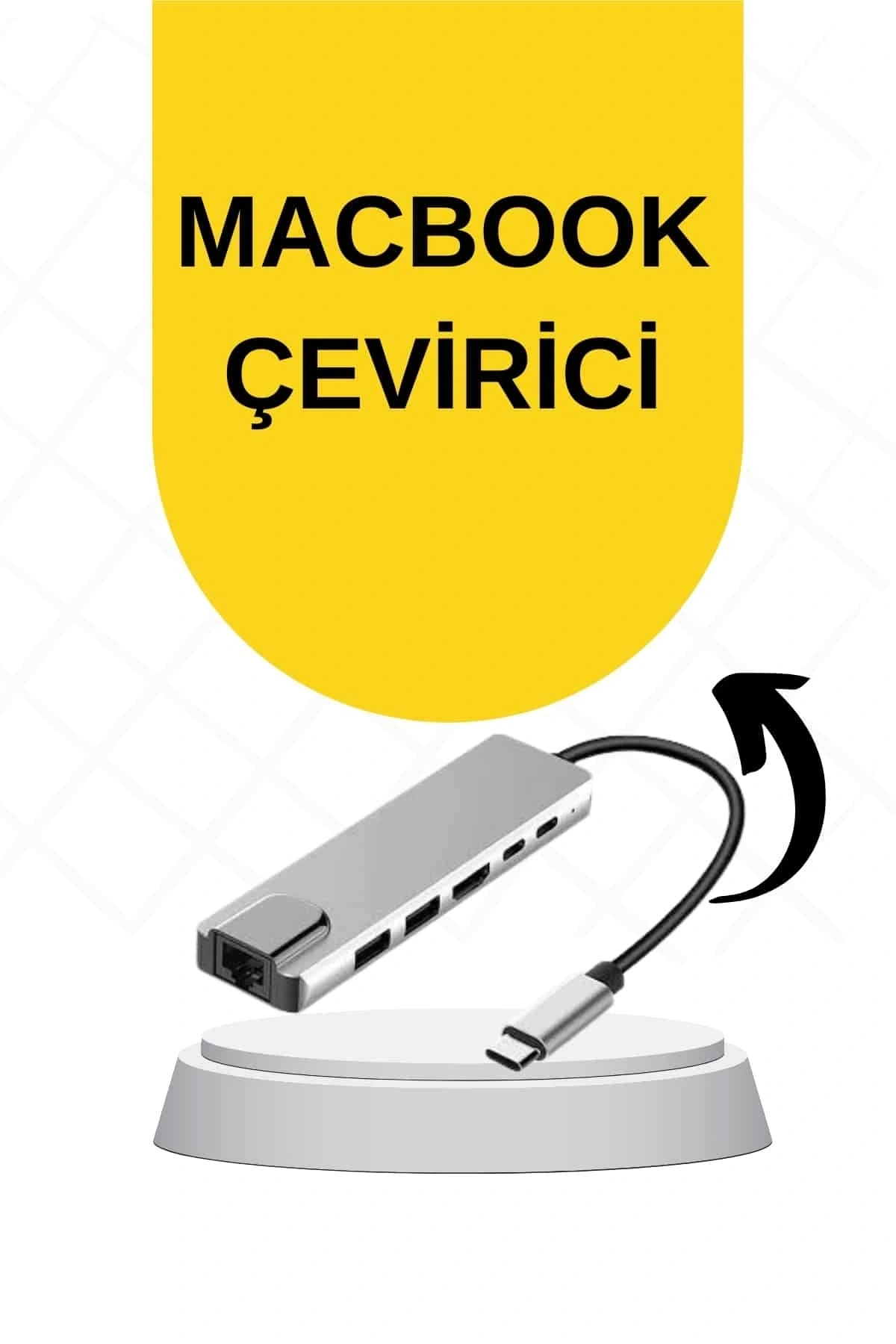 Macbook Pro/air Uyumlu USB Type-C 8 In 1 Hub Dönüştürücü Çevirici Çoklayıcı USB Hdmı Micro Sd 8 Girişli