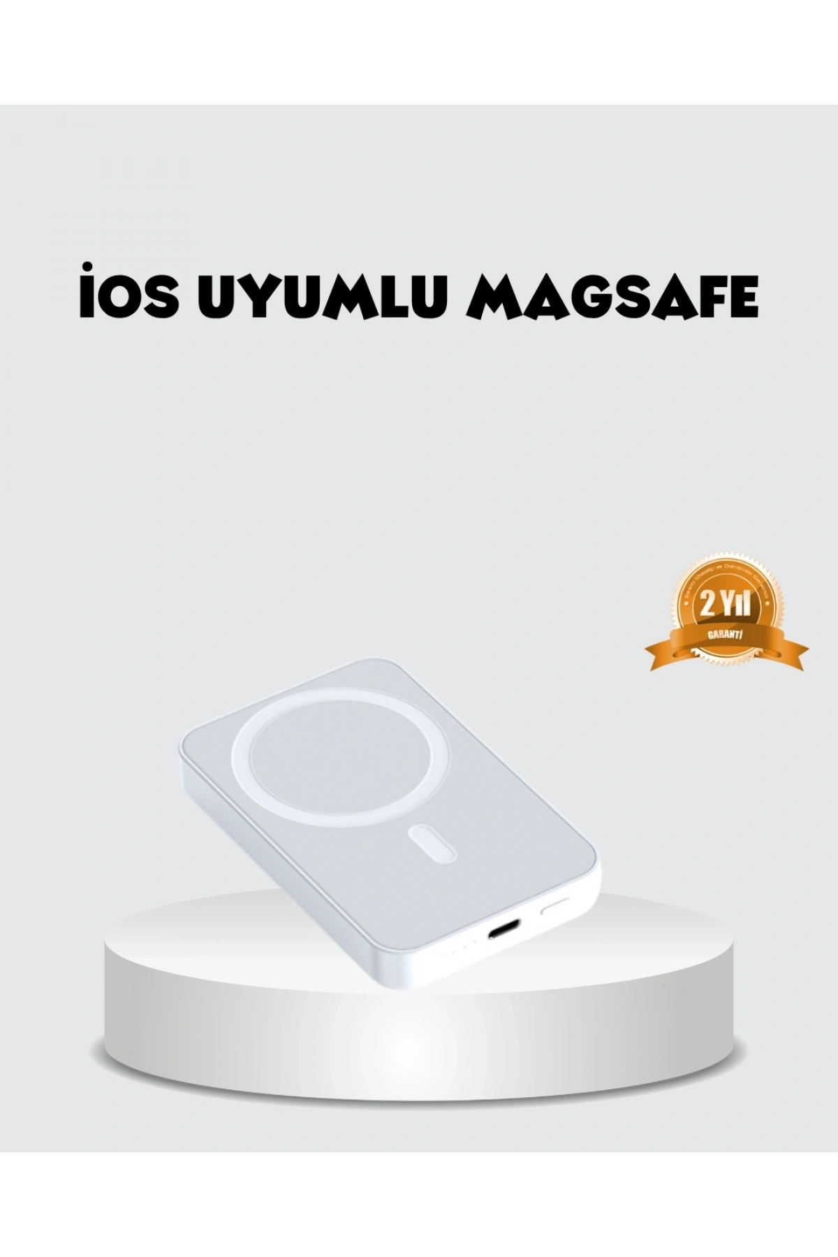 MagSafe Uyumlu Kablosuz Batarya – 27W Hızlı Şarj Destekli Kompakt Güç Bankası