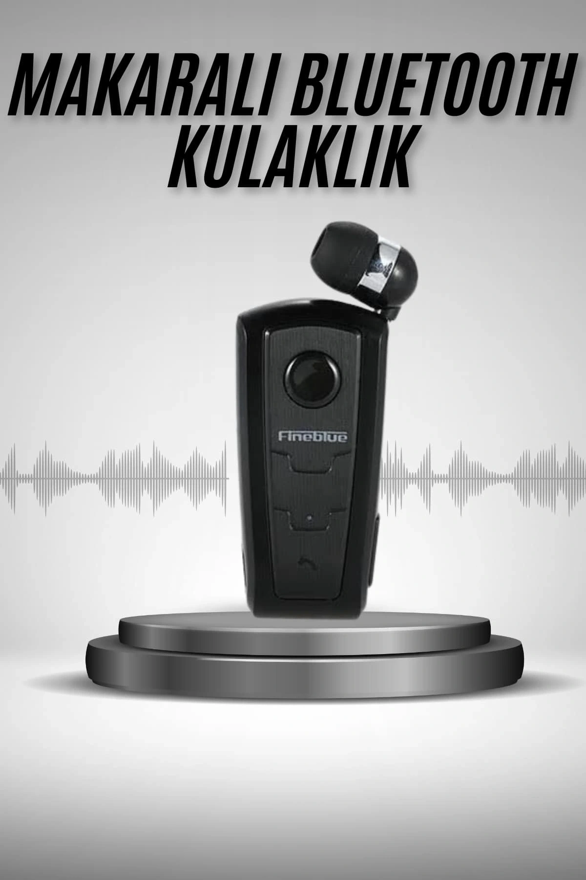 Makaralı Bluetooth Kulakiçi Yaka Kulaklığı Kablosuz Kulaklık