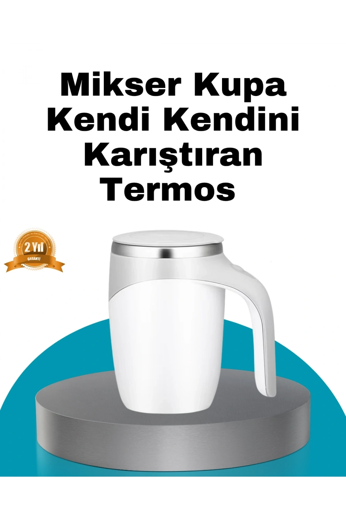Manyetik Otomatik Karıştırma Bardağı – Şarjlı, Paslanmaz ve Pratik