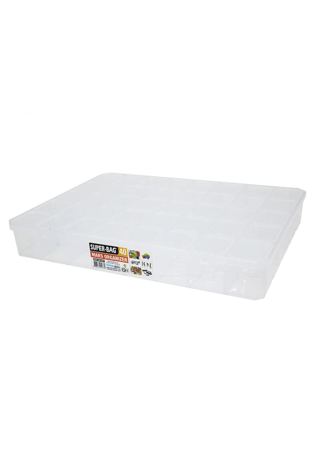 MARS 40 BÖLMELİ ŞEFFAF ORGANİZER BOX 39x30x55CM (5047)