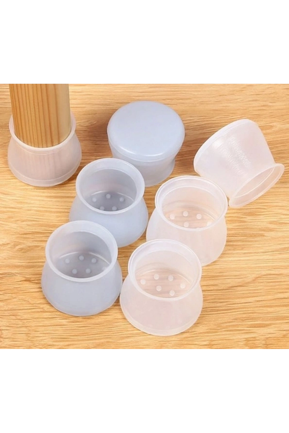 Masa ve Sandalye Ayak Koruyucu Silikon 12 Adet (5047)