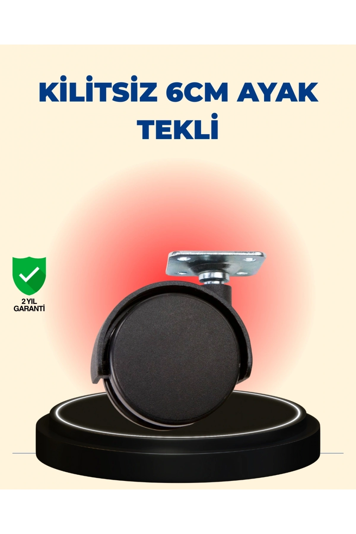 Masa ve Sehpa İçin 6 cm Kilitsiz Ayak Tekli