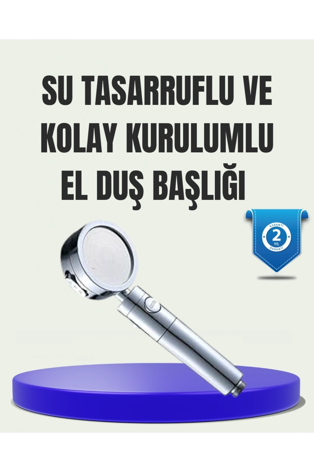 Masaj ve Yağmur Modlu Su Tasarruflu Duş Başlığı