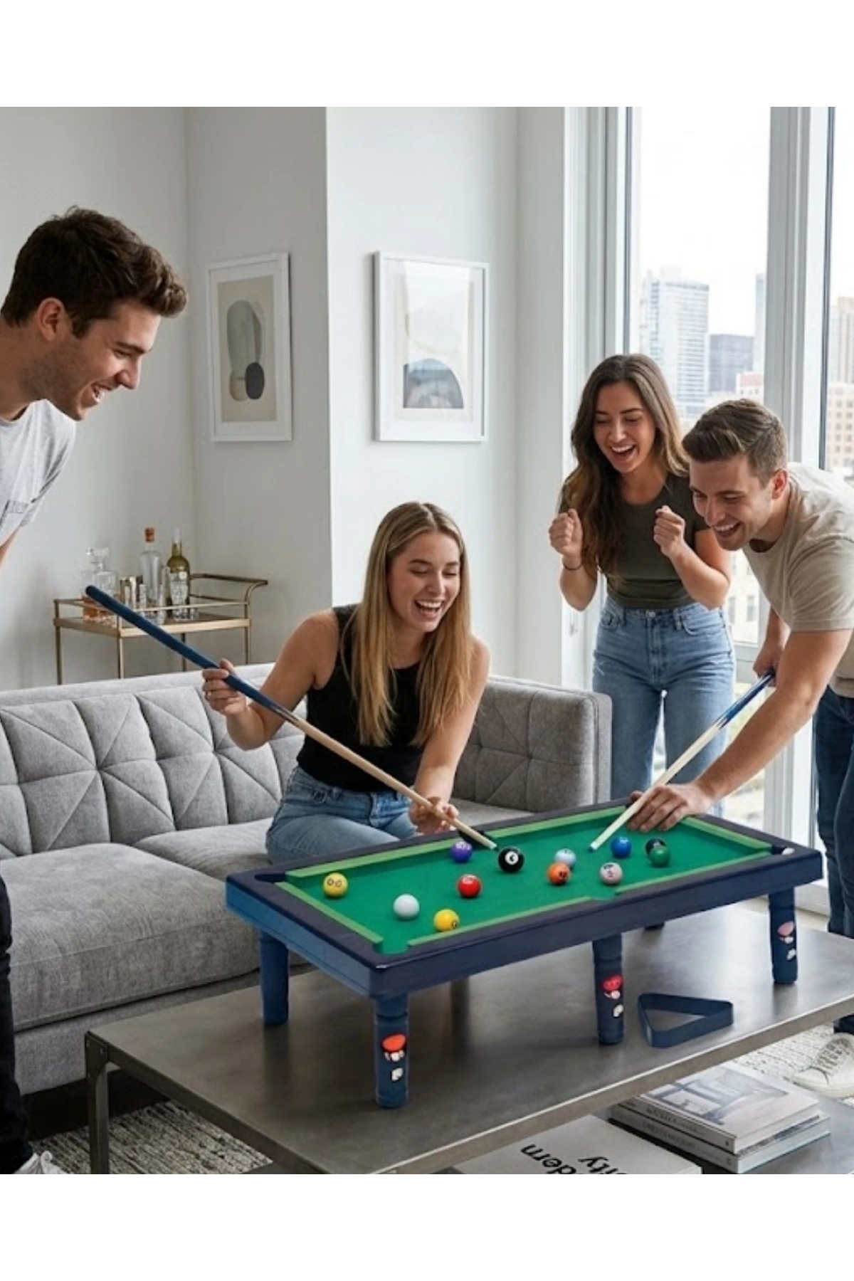 Masaüstü Bilardo Seti 5 Yaş Üzeri Çocuklar İçin Eğitici Oyuncak