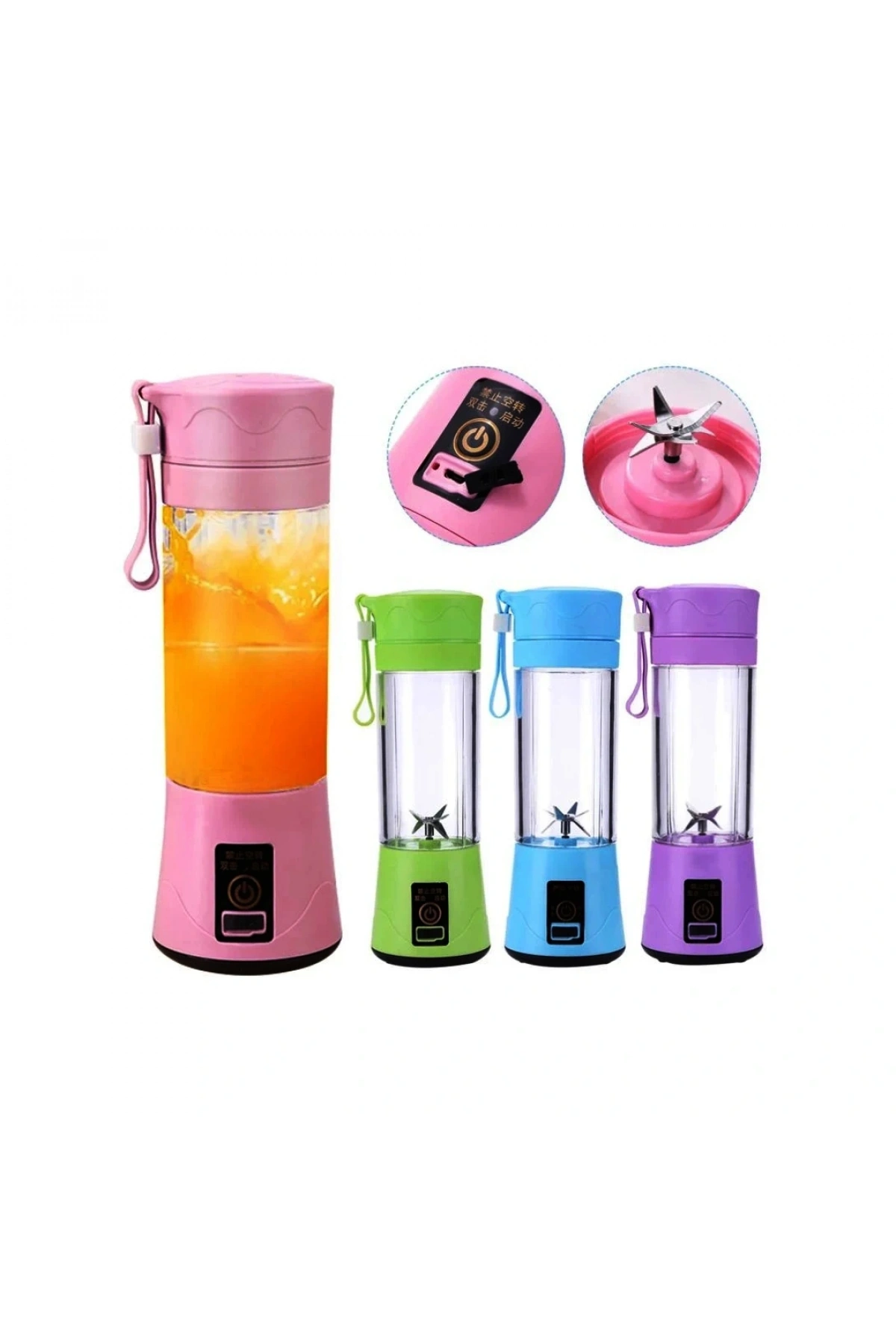 MATARA MODELİ TAŞINABİLİR USB ŞARJLI BLENDER 380ML. (5047)