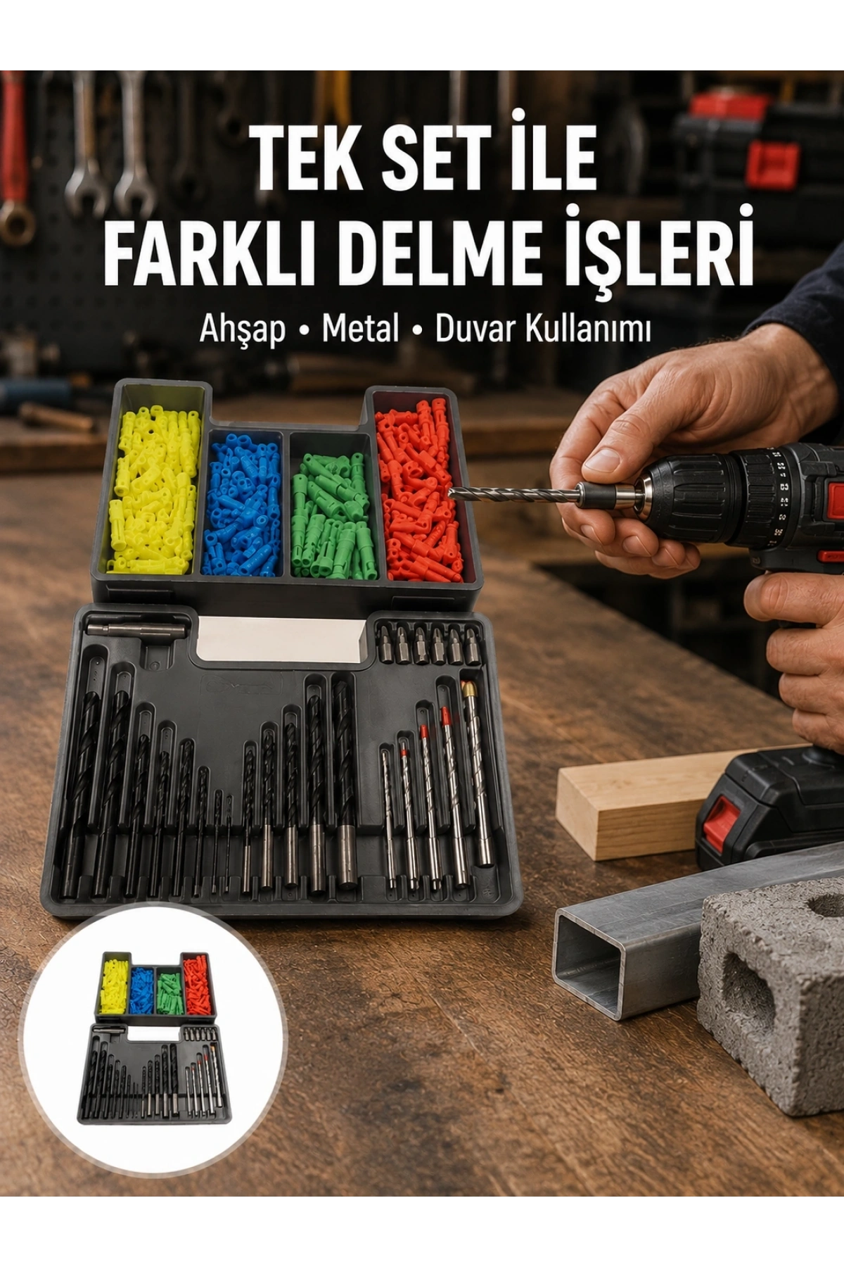 Matkap Ucu Seti Organizerli Çok Amaçlı Delme Uçları Yeni Nesil