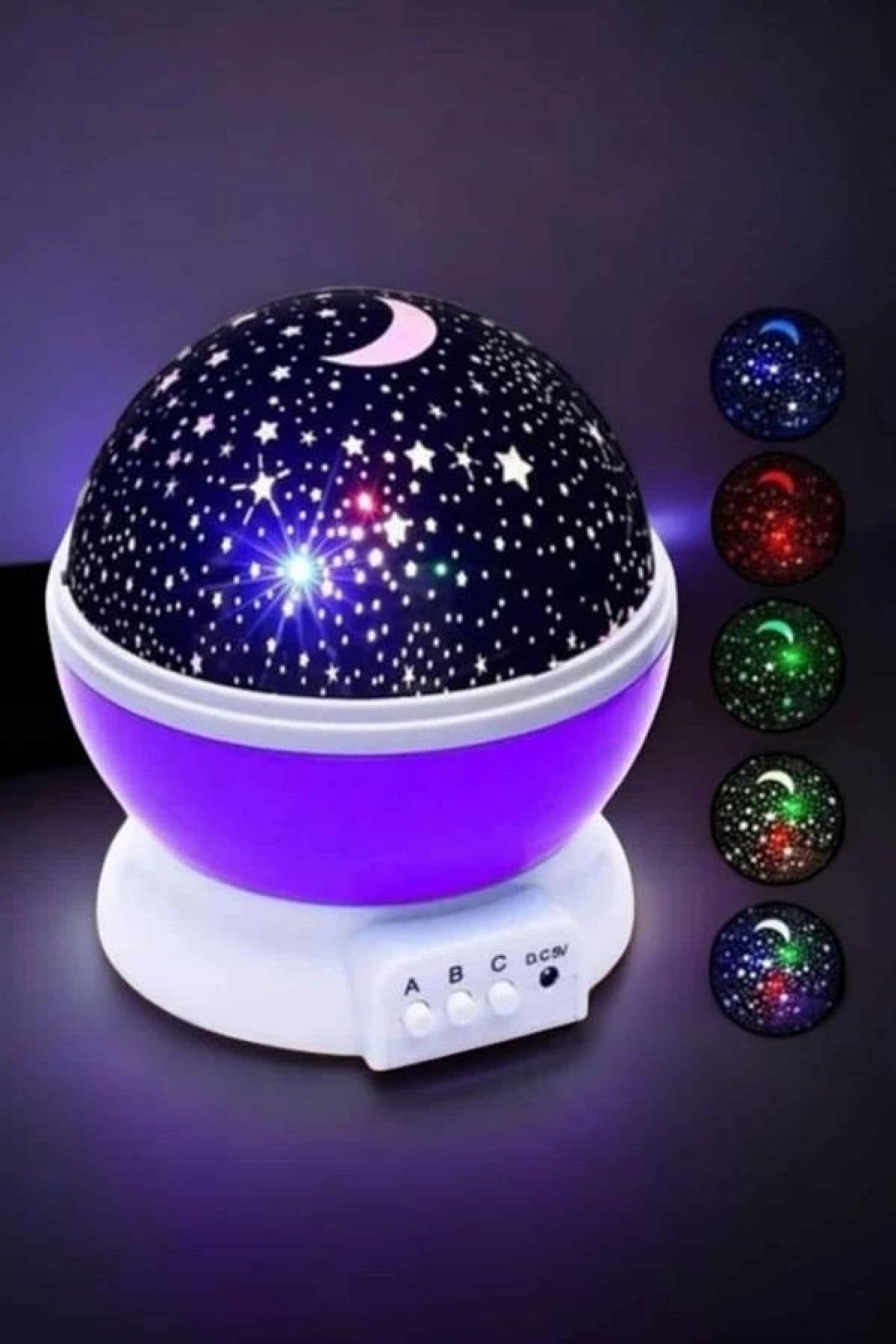 Mavi ve Mor Işıklı  Projeksiyon Lambası