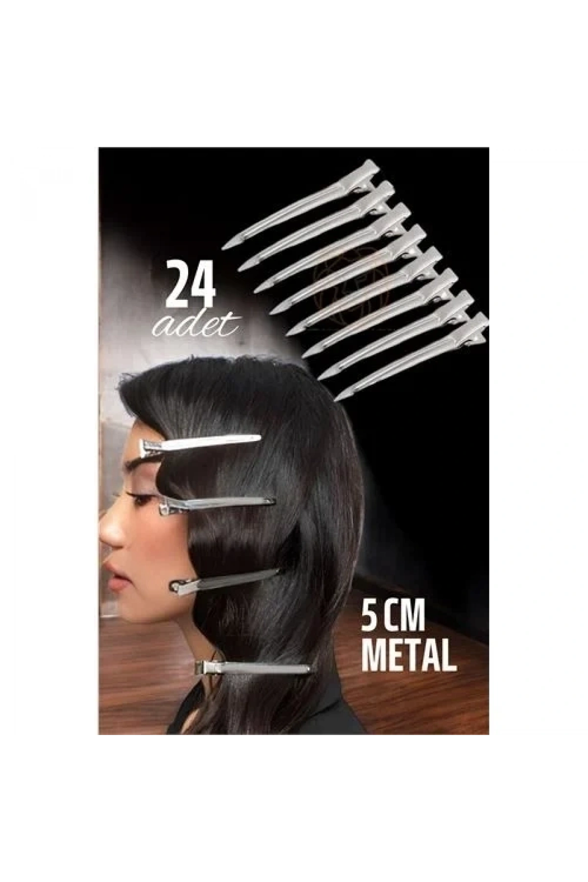 Metal Toka Saç Pensi  24 Adet