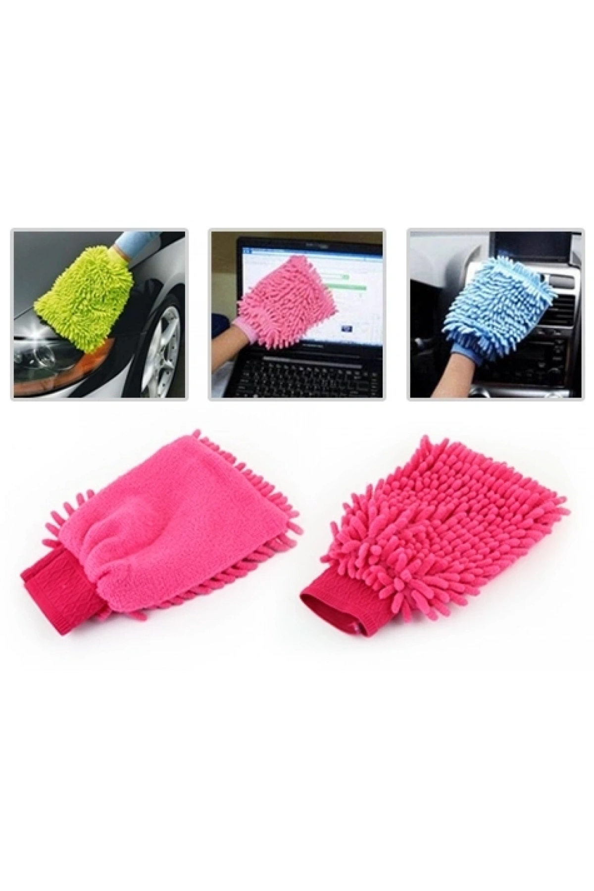 Mikrofiber Temizlik Eldiveni - Araç Yıkama Eldiveni Oto Yıkama Temizleme Cila Eldiveni