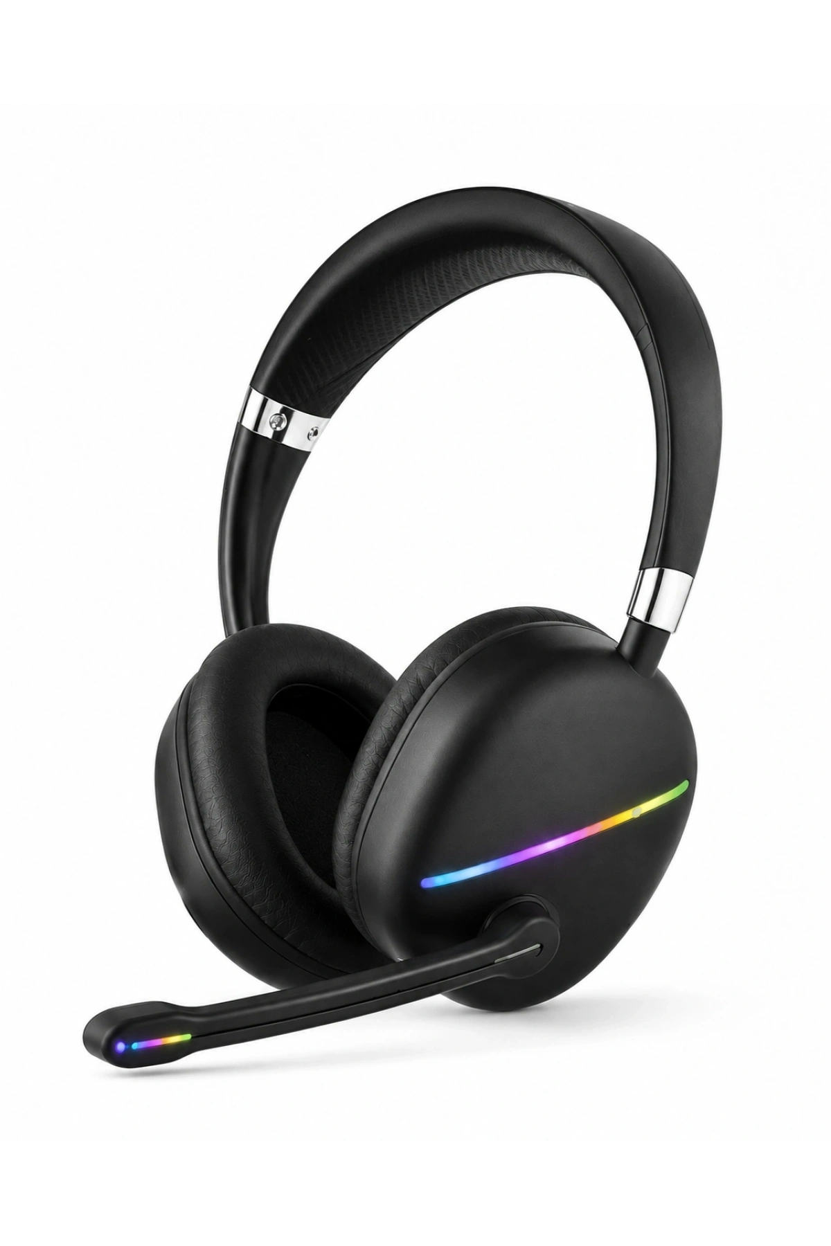 Mikrofonlu Bluetooth Kulak Üstü Kulaklık RGB Aydınlatmalı Type-C Şarjlı