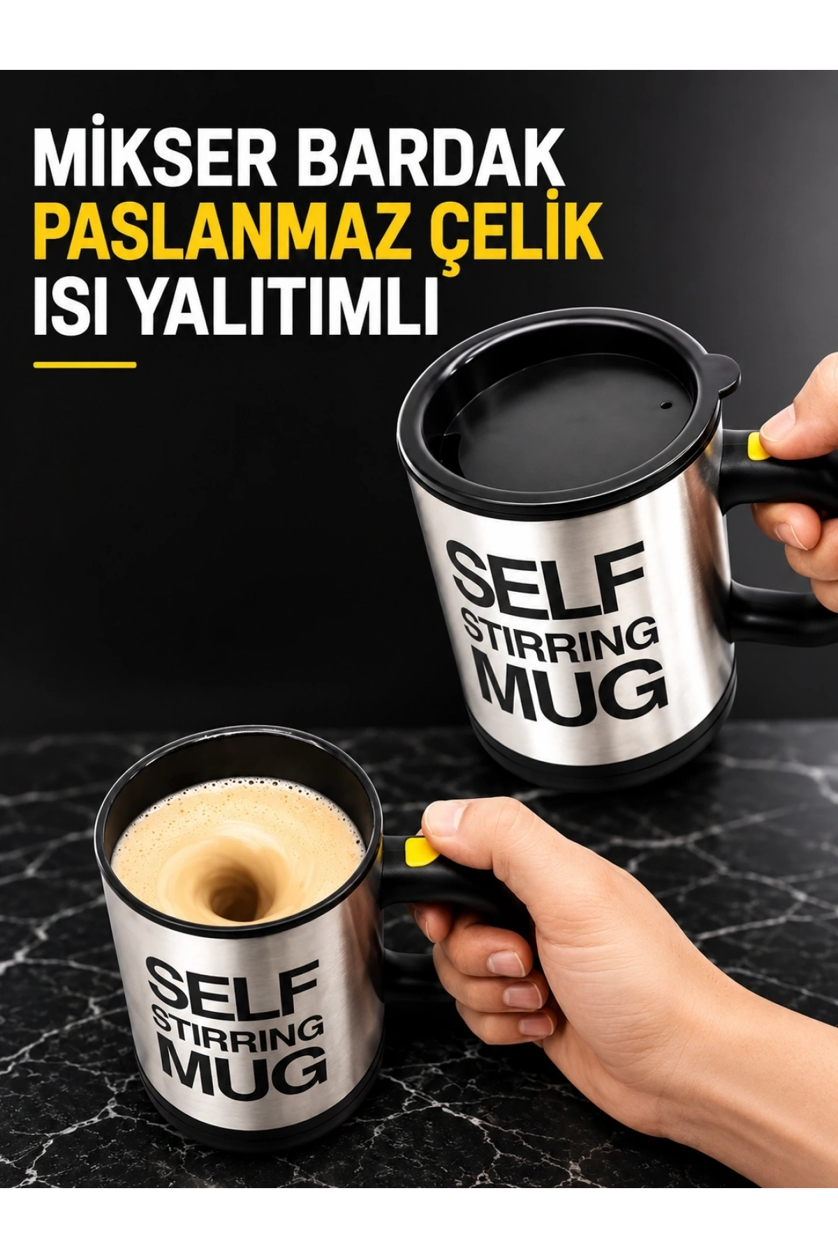 MİKSER BARDAK PASLANMAZ ÇELİK ISI YALITIMLI