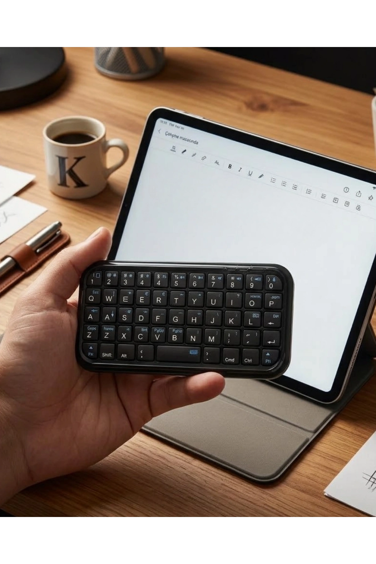 Mini Bluetooth Klavye Kablosuz Taşınabilir Cep Boyutu Klavye