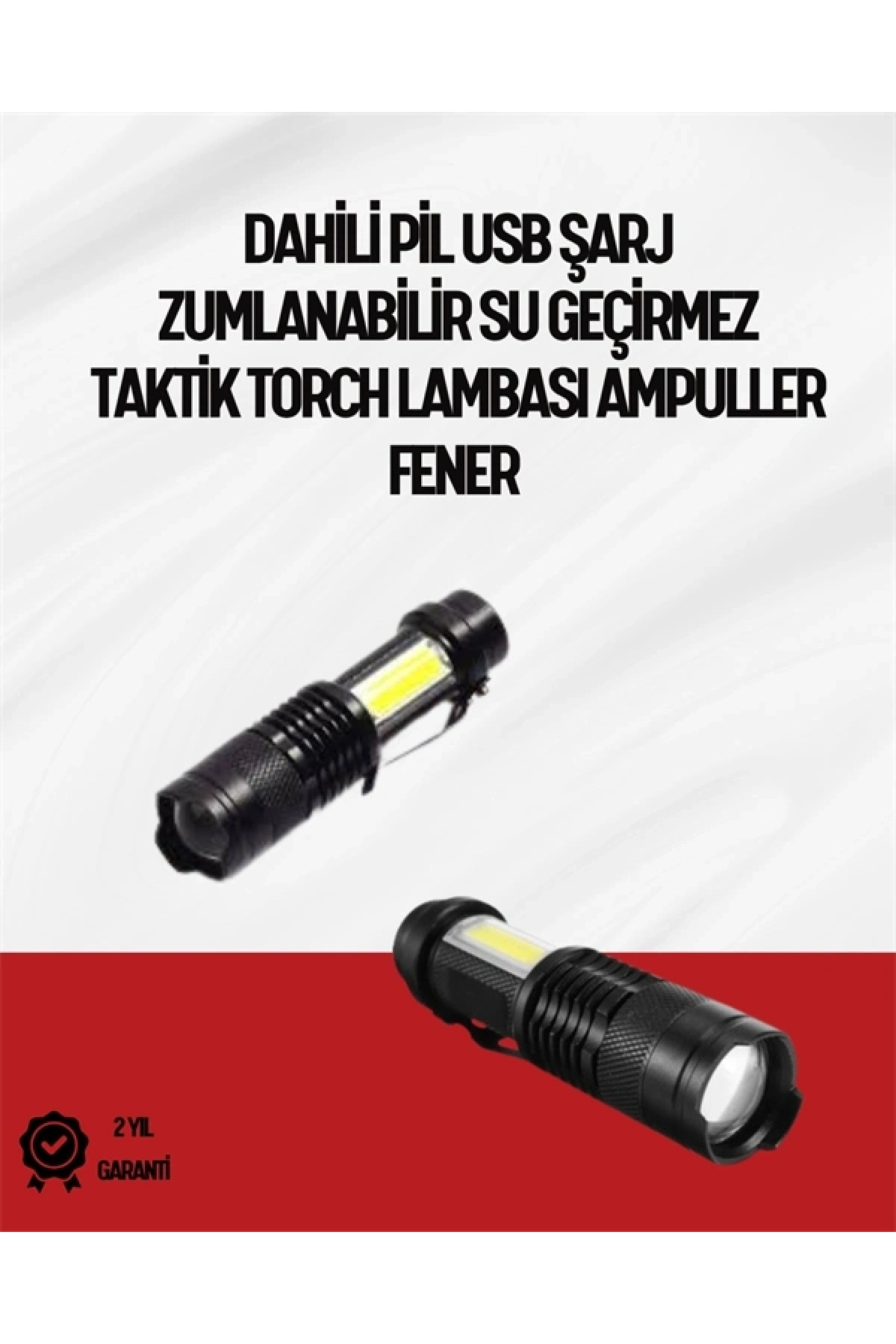 Mini Boy LED El Feneri - 2000 Lümen, Su Geçirmez Tasarım